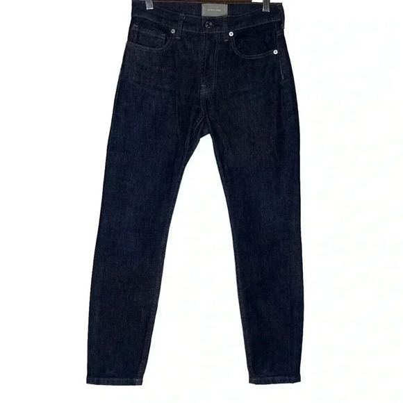 Everlane Ankle Blue Dark Wash Denim Mid Rise Jeans Size 26 - Picture 2 of 7
